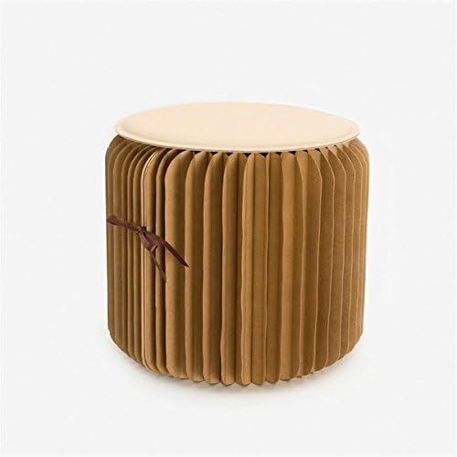 Momoai Creative Accordion Folding Round Stool Coffee Table Change Shoes Stool Portable Living Room Furniture Low Stool - A Variety Of Color Options, original