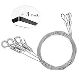 ★ ROBUST MATERIAL - Das Seil besteht aus 304 Edelstahldraht, vernickelter Eisenhaken, Kupferdrahtklammer und Drahtaugenschleife.
