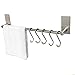 Produktbild ToHa Selbstklebender Handtuchhalter gebürstetem Edelstahl mit 5 Haken, Handtuchstange Ohne Bohren Bad und Küche 40cm