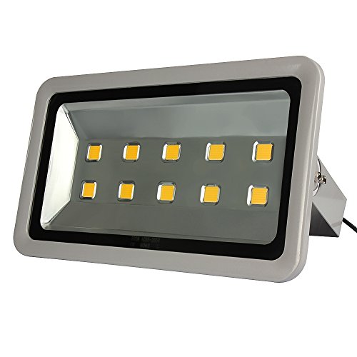 500 Watt LED Flutlicht Super Hell 50000LM Fluter Wasserdicht IP 66 Warmweiß Scheinwerfer Außenstrahler für Garten Hof Dock - 3