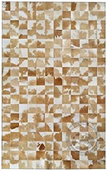 Sunshine Cowhides Cowhide Rug Patchwork Beige &amp; White - Premium Quality from Pieles del Sol (4x6' 120 x 180 cm)