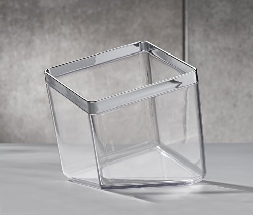 Qbo Würfelschale 324046 Kapselhalter (für ca. 40 Kapseln, Chromanmutung am Rand) Transparent 12 x 12 cm - 2