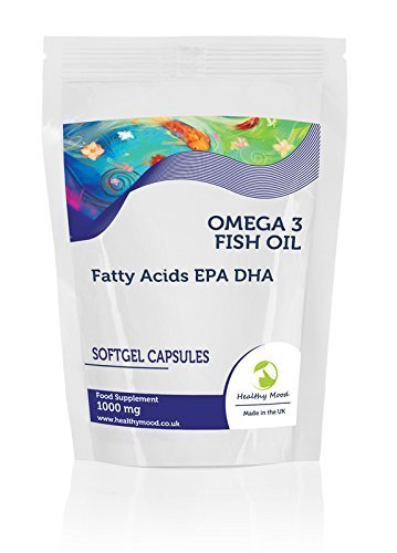 Omega 3 1000mg High Strength Fish Oil Fatty Acids EPA DHA Health Food Supplement Vitamins 250 Softgel Capsules Nutrition Supplements HEALTHY MOOD