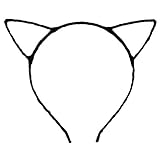 Vivid Color Headwear Cat Ears HeadBand Hair Band - Black