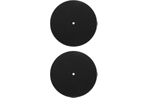 Vaguelly Tapis Platine Vinyle Antistatique - 2 Pièces Feutre Doux pour Protection De Disques Vinyles Diamètre 20 Cm Idéal pour Tourne-Disque