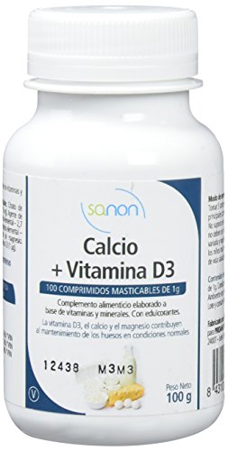 SANON - SANON Calcio + Vitamina D3 100 comprimidos de 1 g