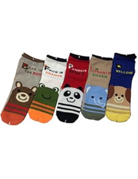 JT-Amigo 5er Pack Kinder Jungen Socken Tier Motive Gr. 23-26