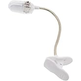 Mandallı LED Kitap Okuma Lambası &ndash; Esnek Yaylı Boyun, Pilli, Klipsli Tasarım &ndash; Kitap, Masa, Yatak Başı İ&ccedil;in Okuma Işığı