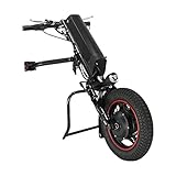 GMtes Wheelchair Electric Handcycle Wheelchair Attachment, Rehabilitation Therapy Electric Wheelchair Conversion Kit with Front Light,11.6Ah