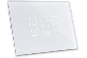 Interruttore di design iotty i3S PLUS, domotica wifi, gestione intelligente di tende e tapparelle, deviatore wifi compatibile con Google Home, Alexa e Siri con sensori di temperatura e luminosità