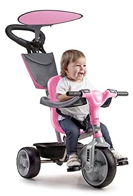 FEBER Baby Plus Music Rose - Tricycle rose pour garçons et filles de 9 mois à 3 ans (Famosa 800012132)