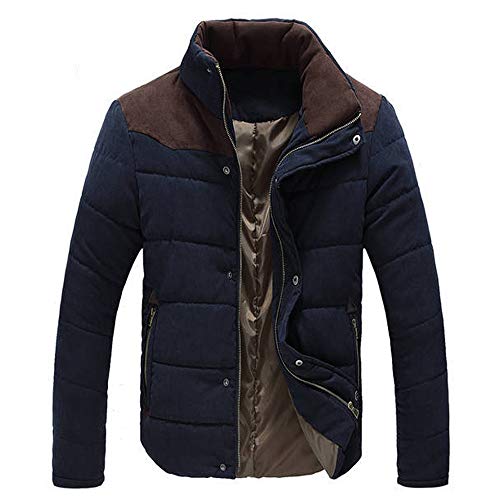 Preisvergleich Produktbild Oliviavan,Herren Winter Freizeit Reißverschluss Stehkragen Pfirsich Haut Cashmere Outwear Mantel Tops Kapuzenpullover Herren Daunenjacke Wintermantel wasserabweisend