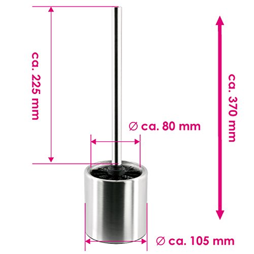 bremermann® WC-Garnitur, WC-Bürste, Edelstahl matt, Glas - 4