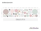 I-love-Wandtattoo WAS-10379 Kinderzimmer Wandsticker Set „Pastell Kreise in sanften Farbnuancen“ 50 Stück Punkte zum Kleben Wandtattoo Wandaufkleber Sticker Wanddeko - 2