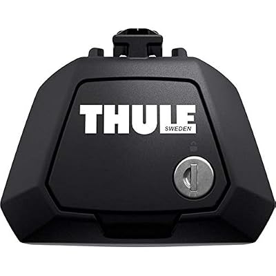 Thule 710400 Pied Evo Raised Rail pour Les véhicules équipés de Barres de Toit intégrées surélevées, Noir, Set de 4