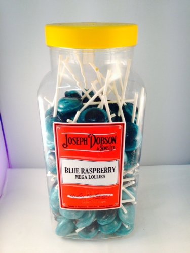 Preisvergleich Produktbild Joseph Dobson Mega Lolly Mix Blue Raspberry Jar von 90 Lollies