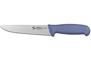 Sanelli Ambrogio S312.016L Ambrogio Sanelli-Supra Coltello Disosso Retto. Manico Ergonomico in Polipropilene, Colore: Blu. Lama: Retta, in Acciao Nitro-B Inox all'azoto. Cm: 16, Stainless Steel