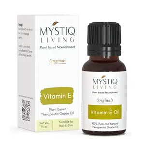 Mystiq Living Originals - Vitamin E Oil | 100% Plant Based, Pure & Natural | For Face, Skin and Hair