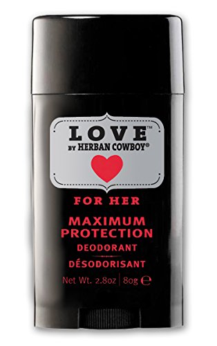 Herban Cowboy Maximum Protection Deodorant, Love, 2.8 Ounce