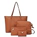 Produktbild YOUBan Damen Handtasche Ledertasche Vier Set Handtasche Schultertaschen Einkaufstasche mit vier Stücken Tasche Crossbody Tasche Brieftasche
