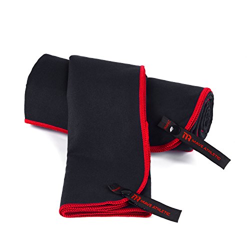 MAVE ATHLETIC ® 2er Set PREMIUM Mikrofaser Handtücher – Leicht, Schnelltrocknend & Antibakteriell – Microfaser Reise-, Sport-, Fitness- Handtuch, Reisehandtuch - 9