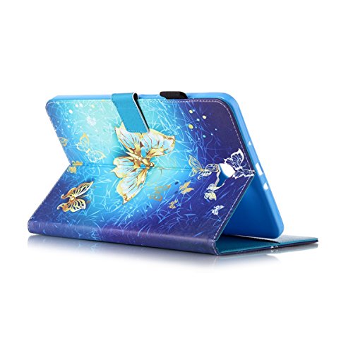 Galaxy Tab A 10.1 Hülle,Galaxy Tab A 10.1 Zoll 2016 T580N Lederhülle Flip Wallet Case,Galaxy Tab A 10.1 PU Leder Standplatz Fall Hülle Case,Ekakashop Bunt Gold-Schmetterling Muster Bookstyle Folio Schale Weichen Silikon Schutzhülle Klapptasche Etui Magnetverschluß mit Standfunktion Kartenfächer für Samsung Galaxy Tab A 10.1 Zoll 2016 T580N + 1x Kostenlos Ständer (Farbe zufällig) - 6