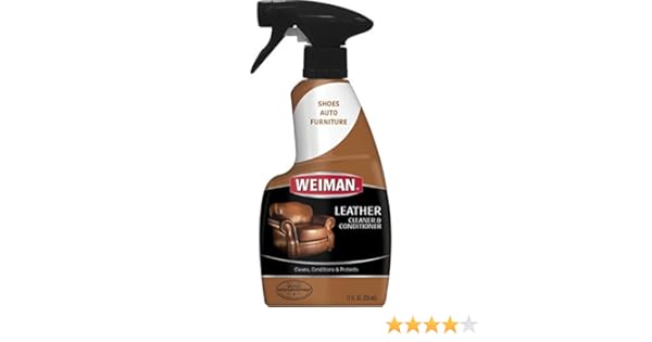 Weiman Leather Cleaner Conditioner Gentle Formula Cleans