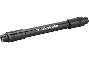 KIMISS Tacx Adaptateur d'essieu traversant en alliage d'aluminium pour vélo 12 mm vers 9 mm Noir
