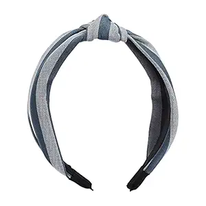 Amazon Brand - Solimo Womens Hair Band, Plain Blue