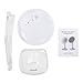 KEDSUM 18.6cm Rechargeable 5X Magnification Round Swivel Table Top Illuminated Makeup Mirror -Ajustable and Dual Sided Mirror with Soft LED Light for Bathroom, Vanity,Cosmetics,White