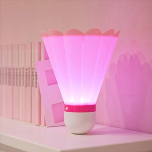 Energlite® LED Badminton Shaped Lamp Night Light LED Rechargeable table lamp,Pink