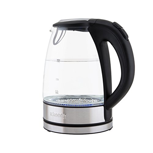 H.Koenig BO28 Glas-Wasserkocher, 1,7 L Volumen, 2200 W - 2