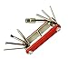 Produktbild manipulationssicher zusammenklappbar Star Key Set Mountain Bike Repair Tool Hex Key Schlüssel-Set Sicherheit Tool 1 Set Rot