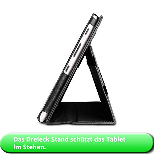 Infiland Acer Aspire Switch 10 E Pro7 SW3-013 Hülle Case -Slim Fit Folio PU-lederne dünne Kunstleder Schutzhülle Cover Tasche für Acer Aspire Switch 10 E (10,1 Zoll) Notebook (mit Auto Schlaf / Wach Funktion, Tablet und Tastatur sind nicht entgehaltet)(Schwarz) - 7