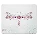 Produktbild Yanteng Gaming Mouse Pad Libelle, futuristisch markierte Libelle mit Fleckeffekt Eigenschaften Winged Flying Theme, Lila Gelb genähter Rand