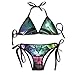 Produktbild Women's Colorful Adjustable Cool Astronaut Cat Sexy Bikini Set 2 Piece