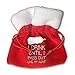 Produktbild Jkimiiscute Personalized Santa Sack,I Drink Until I Pass Out Like My Aunt Portable Christmas Drawstring Gift Bag (Red)