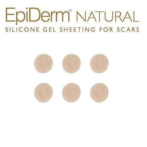 Biodermis EpiDerm Natural Silikon Narbenpflaster Tabs rund 1.9cm 1x6St. / Narbenpflaster gegen Narben Silicone Scar Pads