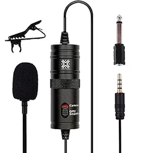 Xtreme Acoustics 6mtr 3.5mm jack Professional Lavalier Lapel Clip-on Microphone (FREE ONLINE LEARNING COURSE INCL.) with Condenser for Android Smartphones and cameras, Recording mic for Singing, YouTube, Interviews, Vloggers, Online Tutors, Video Voice over/Dubbing, Work From Home, Content Creation.