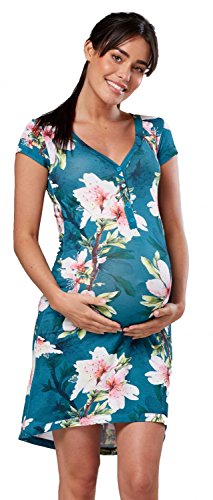 HAPPY MAMA Women's Maternity Nursing Breastfeeding Nightdress Shirt Gown. 981p