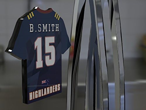 FanPlastic SUPER 15 RUGBY UNION TEAM JERSEY FRIDGE MAGNET - You choose the name, number and team colours - FREE PERSONALISATION!!! (Highlanders Super Rugby Jersey Magnet)