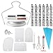 Produktbild Flushzing 73 Stück Kuchen-Backen Dekorieren Kit rotierenden Drehscheibe Frosting Spritzbeutel Tipps Set Icing Spachtel Polierer Gebäck Werkzeuge