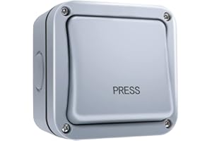 TOPENS TC148 Waterproof Wall Push Button Surface Mounted Wired Release Switch for Automatic Gate Opener, Door Access Control System and Doorbell System, Momentary Contact Switch for Outdoor Use