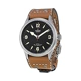 Tudor Heritage Ranger Automatische schwarz Zifferblatt Tobaco braun Leder Herren Armbanduhr 79910-bundlth