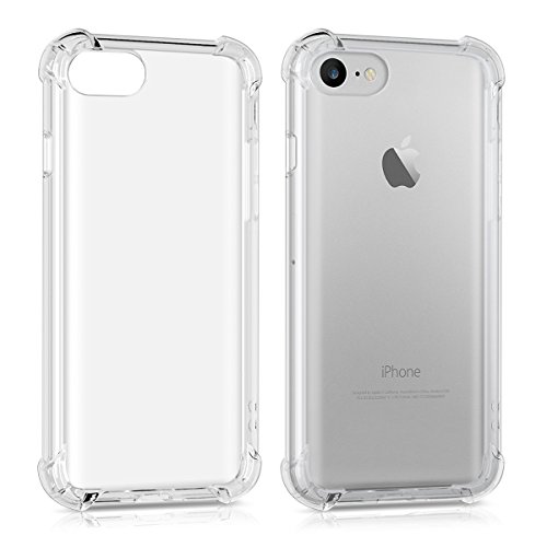kwmobile Funda Transparente para Apple iPhone 7 8 Carcasa de Silicona TPU con protecci  n en Las Esquinas - Funda Protectora Fina y Transparente para Smartphone Carcasa en Transparente