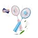 Produktbild sunnymi Hochwertiger Badmintonschläger Portable Rechargeable Fan Air/Kühler Mini Betriebene Hand USB USB 18650 Akku/Ruhiges langes Leben (Blau)