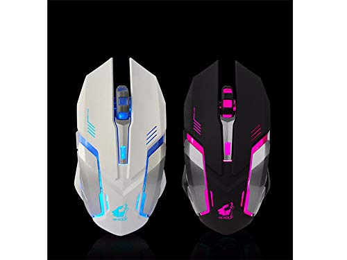 Preisvergleich Produktbild YJHZZ Drahtloser USB-Licht emittierender Spielkabel des optischen Programmiermaschinencomputers photoelektrischer peripherer Bürohaus, weiß