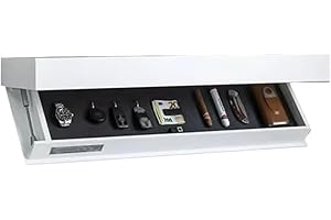 Auosxny Wandboard mit Geheimfach, Magicflap Designer Regal mit Geheimfach, Verstecktes Fach Möbel, für Wohnzimmer oder Büro (Schwarz)(White)