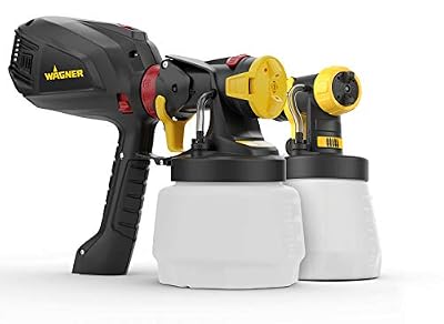 WAGNER 2397237 W 575 FLEXiO Pulvérisateur pour peinture à dispersion/latex, vernis et lasures en intérieur, 15 m2-6 min, réservoir 1300 ml/800 ml, 630 W Noir