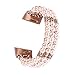 Produktbild Strap Band,Janly Uhrenarmband Ersetzen Perlen Armband Schmuck Armband für Fitbit Charge 3 (Roségold)